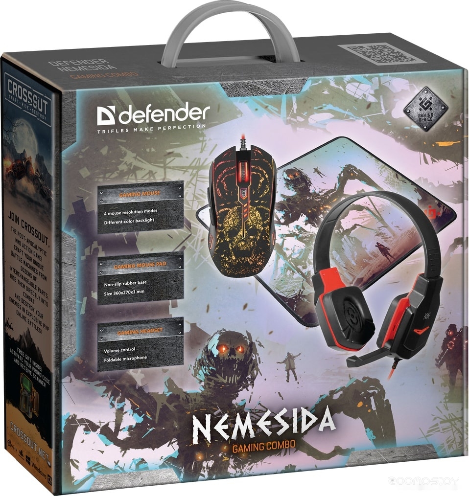 Мышь с ковриком + наушники Defender Nemesida MHP-128, фото 9