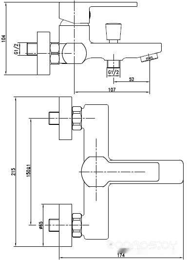 Смеситель Cersanit Smart 63048, фото 2
