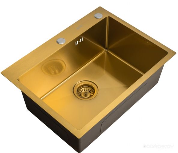 Кухонная мойка ARFEKA AF 600*450 Golden PVD Nano, фото 1