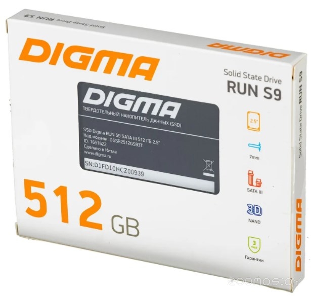 SSD DIGMA Run S9 512GB DGSR2512GS93T, фото 9