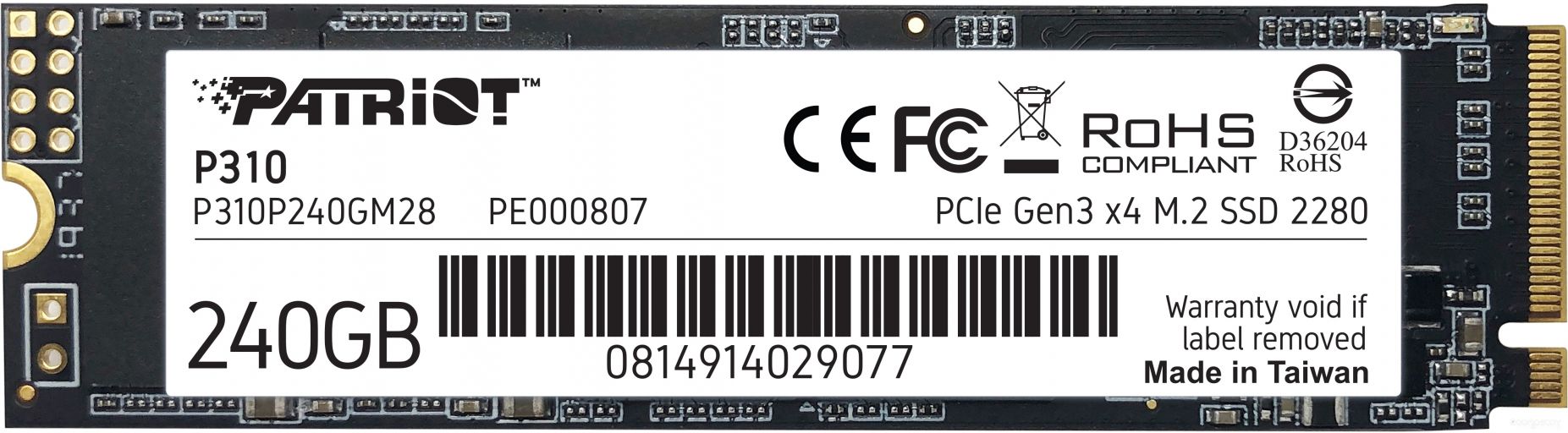 SSD Patriot P310 240GB P310P240GM28, фото 1