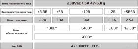 Блок питания Aerocool VX-700 Plus RGB