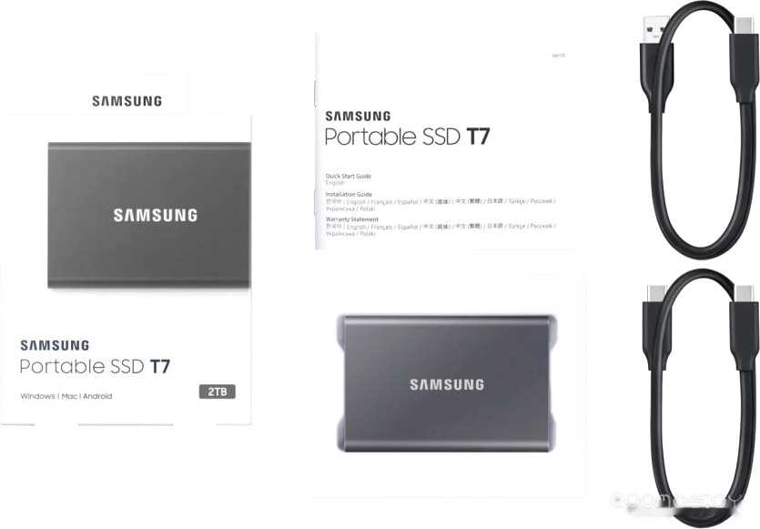 Внешний накопитель Samsung T7 2TB (черный), фото 8