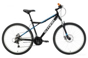 Велосипед Stark Slash 27.1 D (18, черный/голубой, 2022)