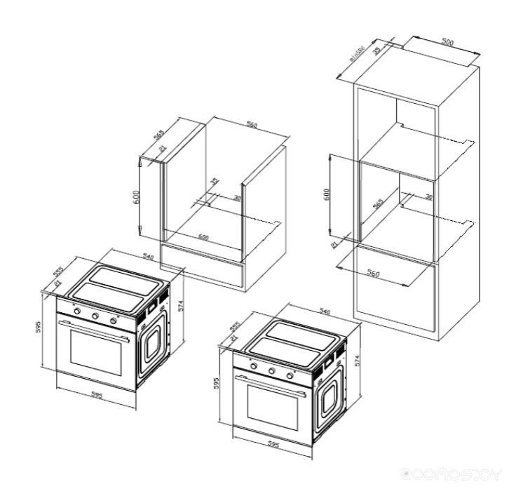 Духовой шкаф Hyundai HEO 6647 BG, фото 3