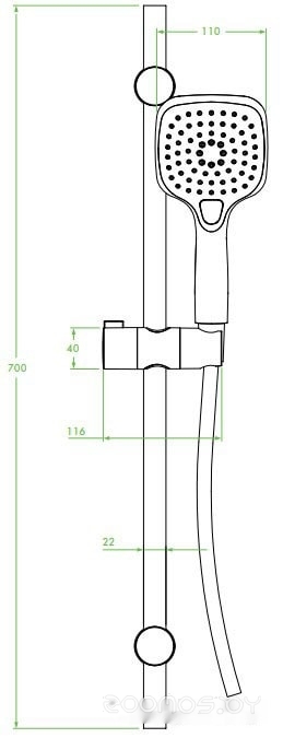 Душевой гарнитур Laveo Boho NLH 01AK, фото 2