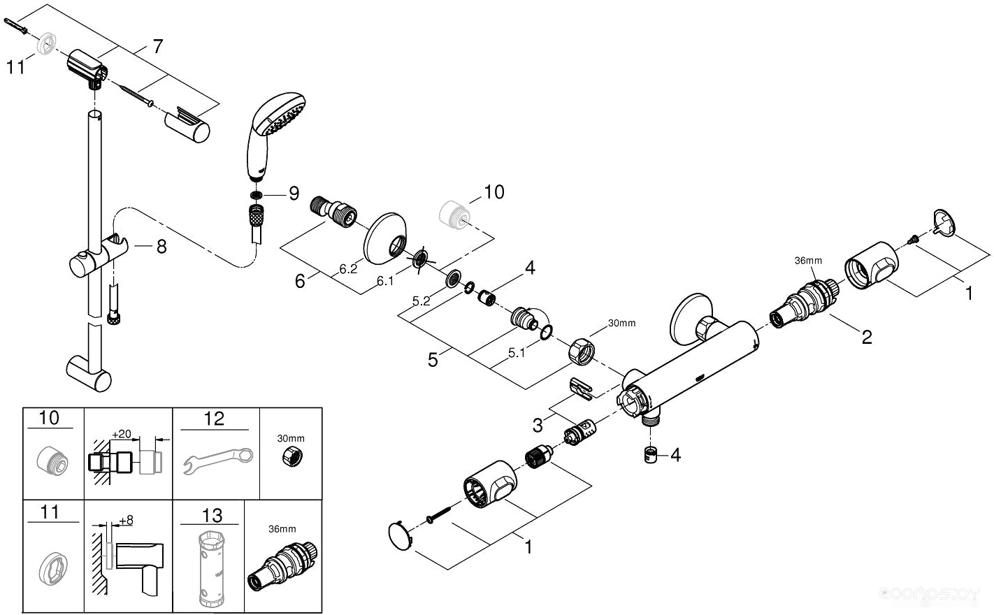 Душевой гарнитур Grohe Precision Flow 34800000, фото 3