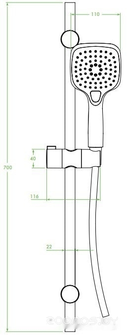 Душевой гарнитур Laveo Boho NLH 61AK, фото 2