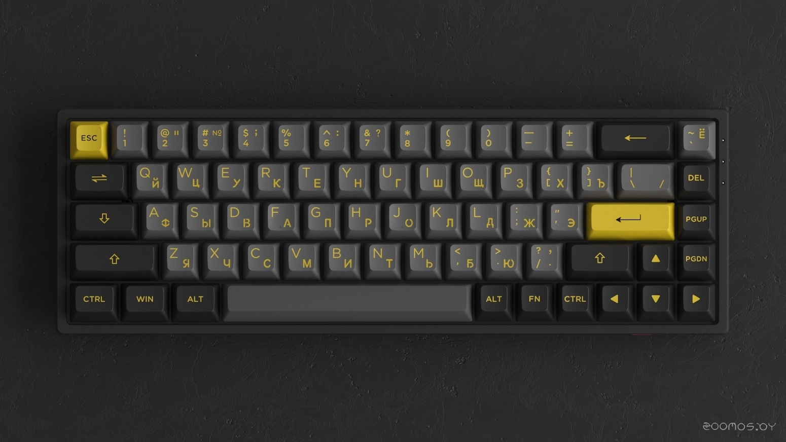 Клавиатура Akko 3068B Plus Black & Gold (Akko CS Jelly Purple), фото 3