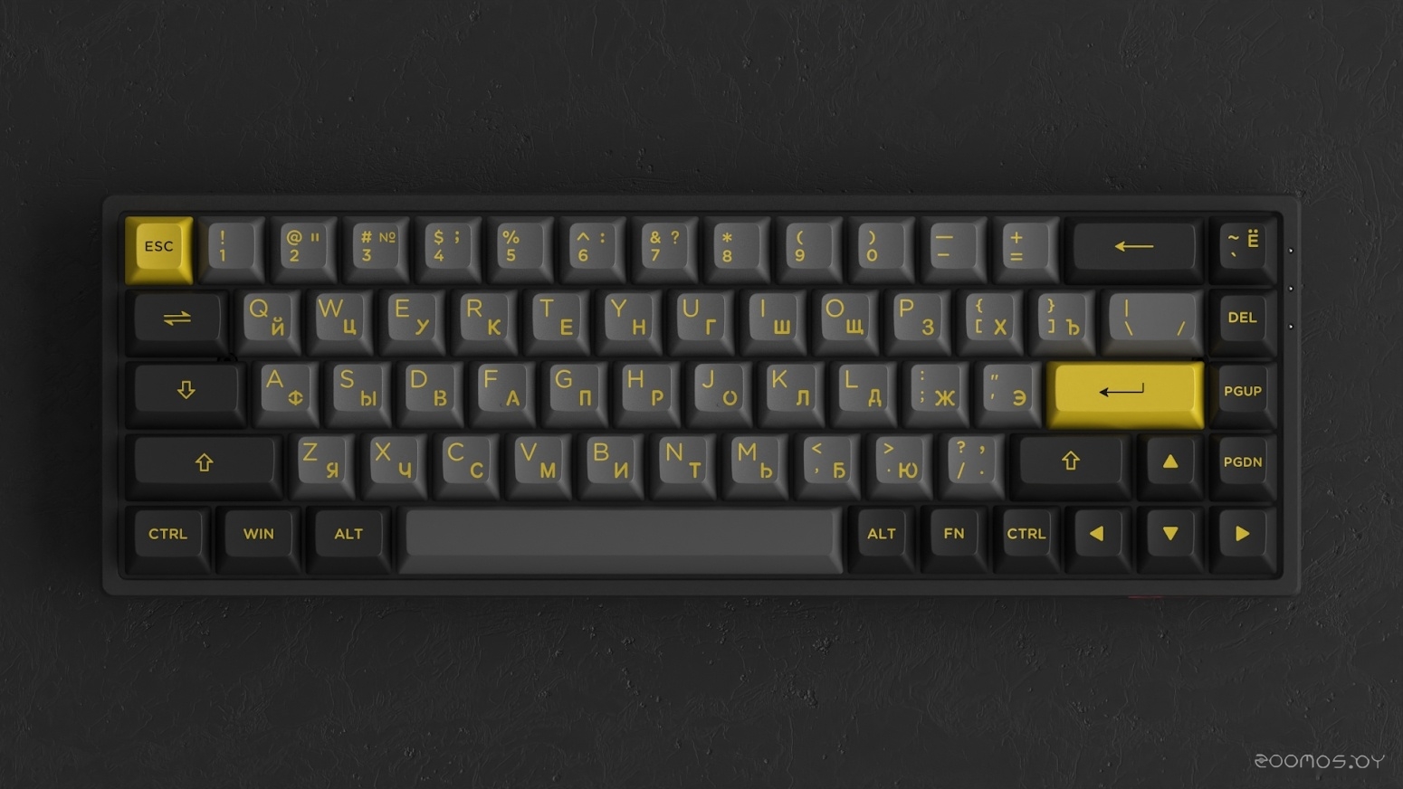 Клавиатура Akko 3068B Plus Black & Gold (Akko CS Jelly Pink), фото 4