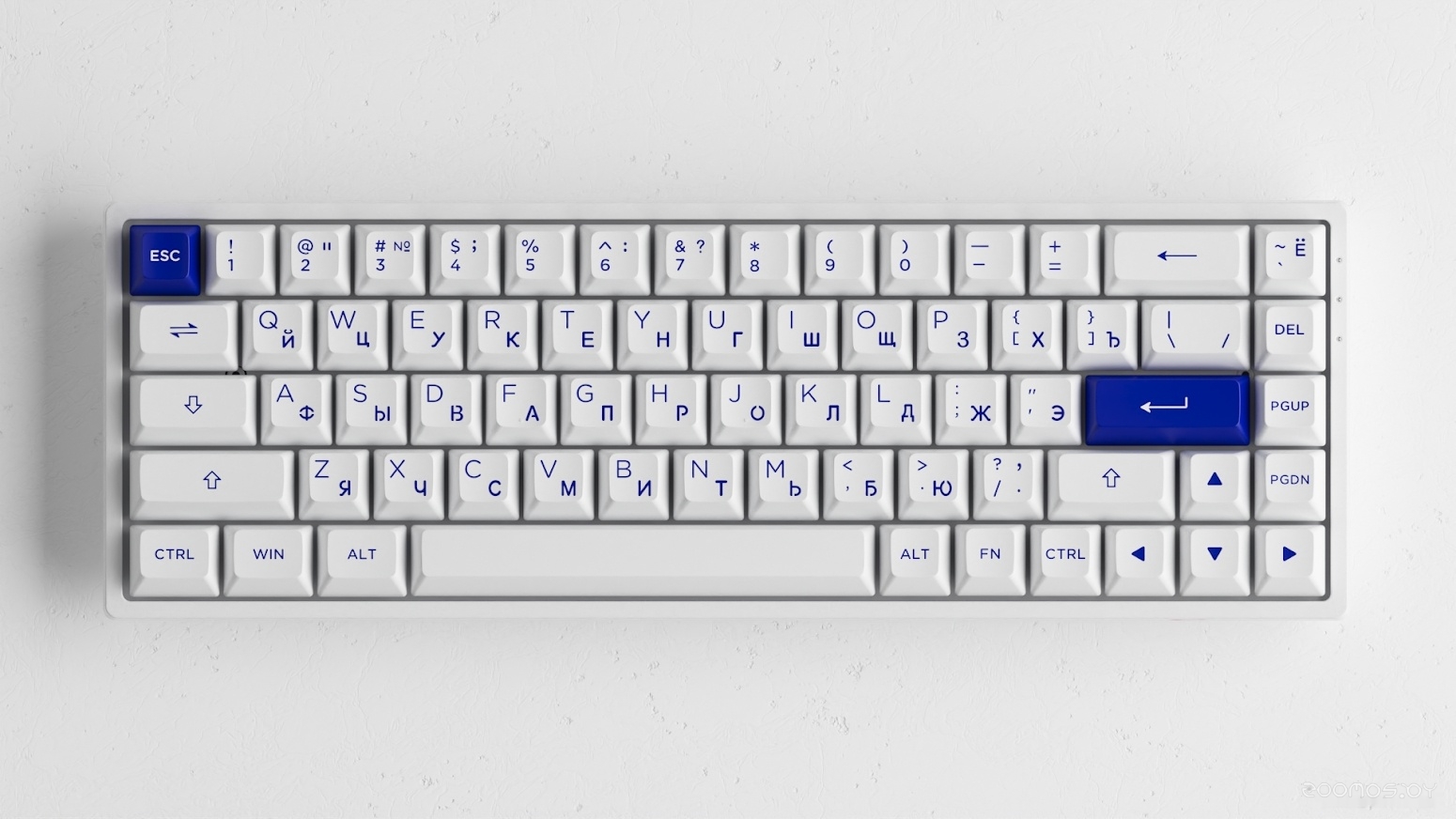Клавиатура Akko 3068B Plus White & Blue (Akko CS Jelly Purple), фото 3