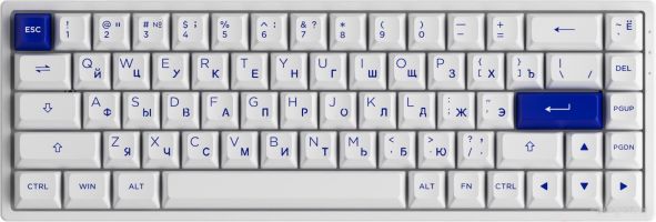 Клавиатура Akko 3068B Plus White & Blue (Akko CS Jelly Purple)
