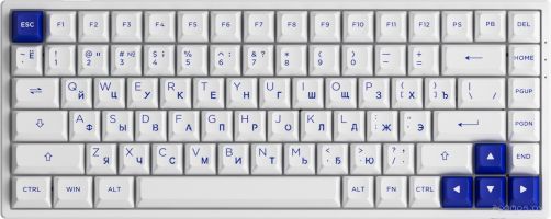 Клавиатура Akko 3084B Plus White & Blue (Akko CS Jelly Purple)