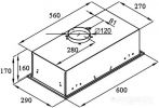 Кухонная вытяжка Ciarko SL-Box Turbo 600 (черный)