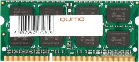 Оперативная память Qumo 8GB DDR3 SODIMM PC3-12800 QUM3S-8G1600C11L