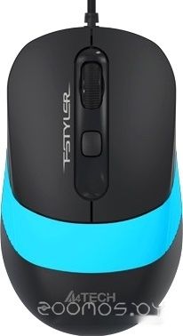 Мышь A4Tech Fstyler FM10 (черный/голубой), фото 1