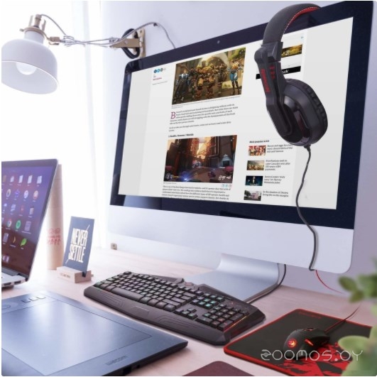 Клавиатура + мышь с ковриком + наушники Redragon S101-BA, фото 14