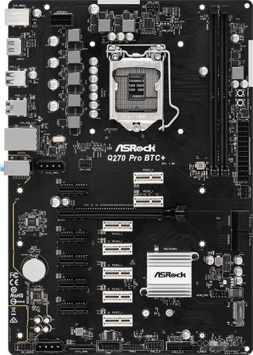 Материнская плата ASROCK Q270 Pro BTC+