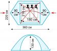 Треккинговая палатка Tramp Nishe 3 v2