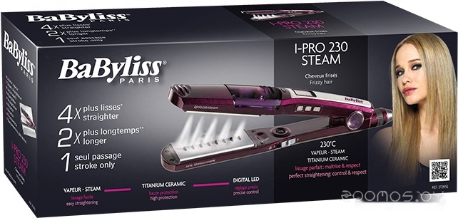 Выпрямитель BaByliss I-PRO 230 Steam ST395E, фото 5