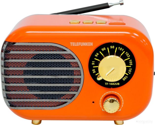 Радиоприемник Telefunken TF-1682UB (оранжевый/золотистый)