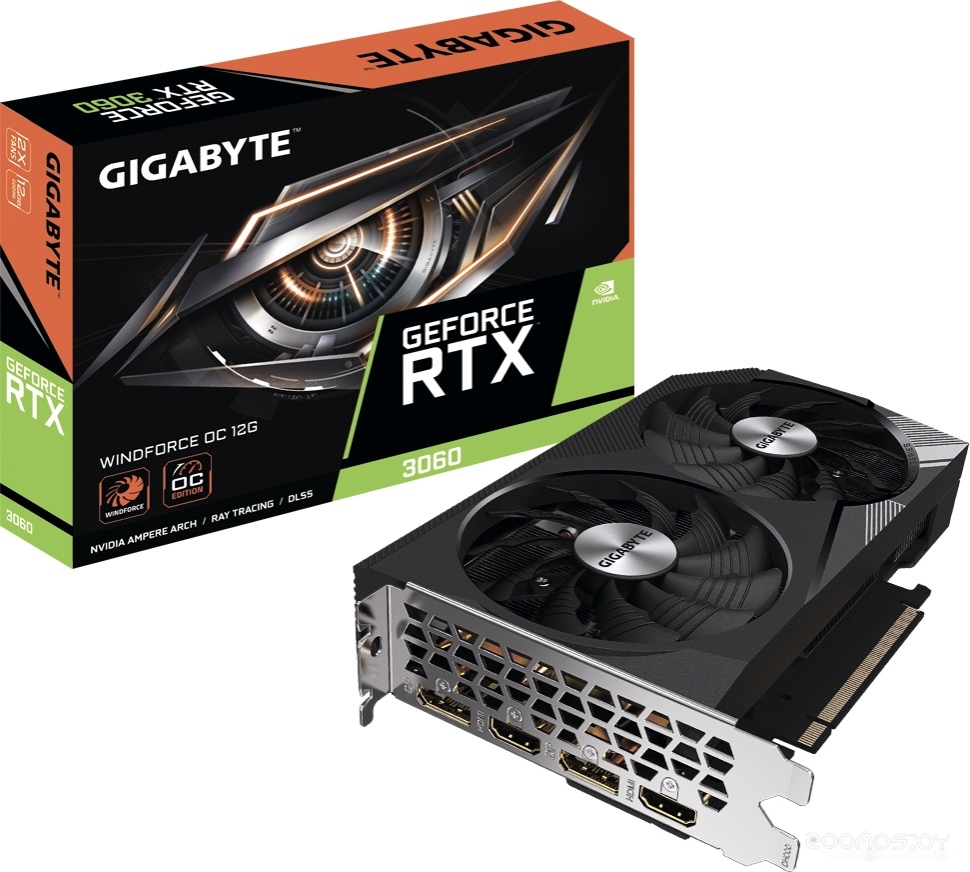 Видеокарта Gigabyte GeForce RTX 3060 Windforce OC 12G GV-N3060WF2OC-12GD, фото 2