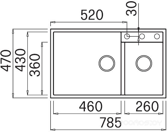 Кухонная мойка Elleci Quadra 440 Undermount M73 Titanium, фото 2
