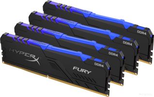 Оперативная память HyperX Fury RGB 4x16GB DDR4 PC4-24000 HX430C16FB4AK4/64