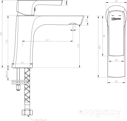 Смеситель Lemark Ursus LM7206BL, фото 2