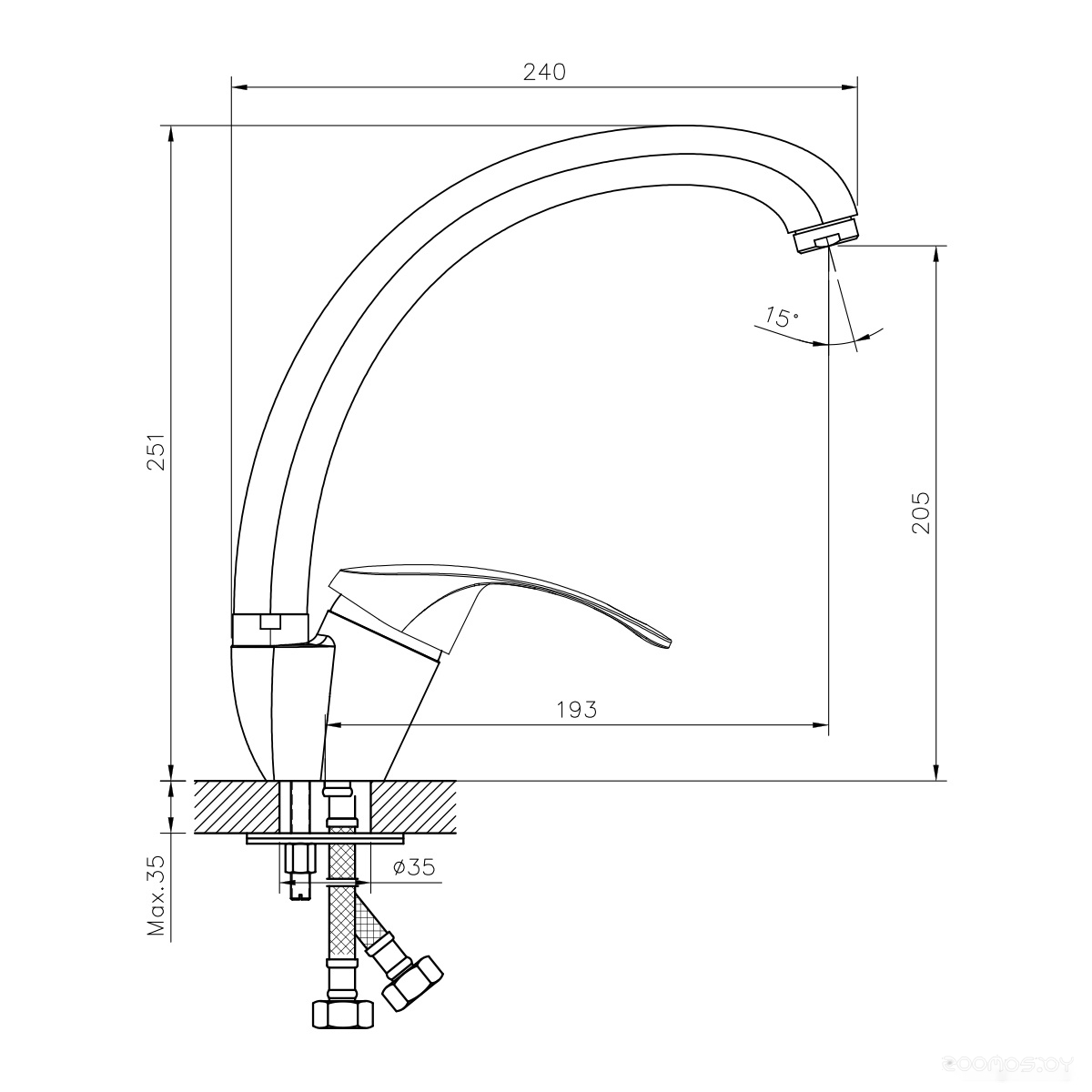 Смеситель DecoRoom DR71021, фото 2