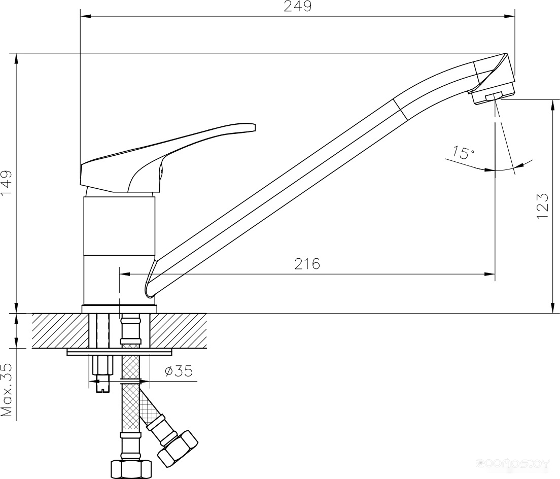 Смеситель DecoRoom DR21018, фото 2