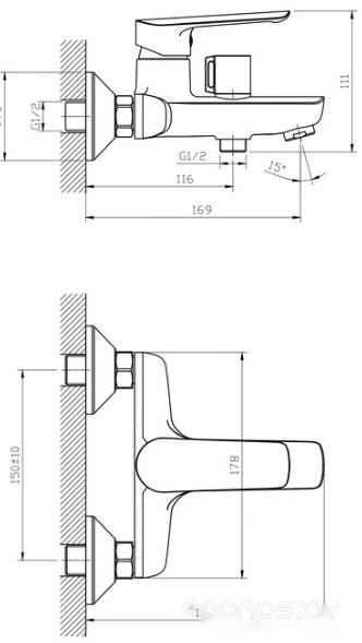 Смеситель ESKO Lagos LG 54, фото 2
