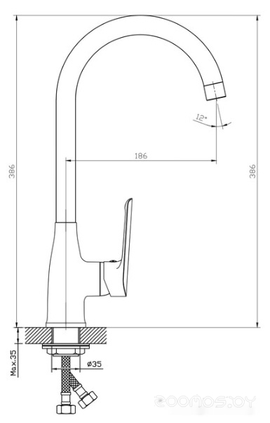 Смеситель ESKO Lagos LG 519, фото 2