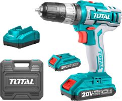 Ударная дрель-шуруповерт Total TIDLI200215 (с 2-мя АКБ, кейс)