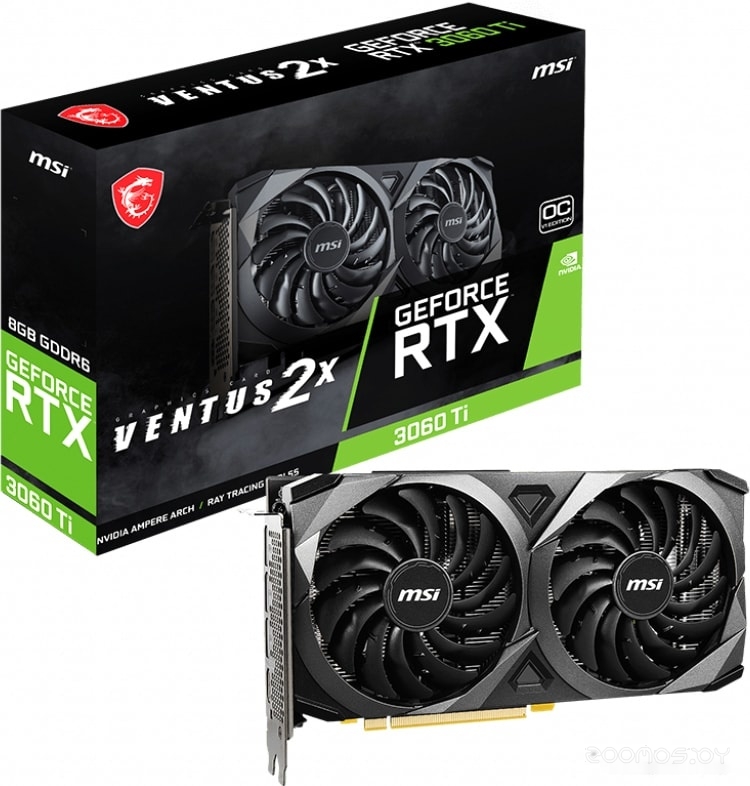 Видеокарта MSI GeForce RTX 3060 Ti Ventus 2X 8G OCV1 LHR, фото 5