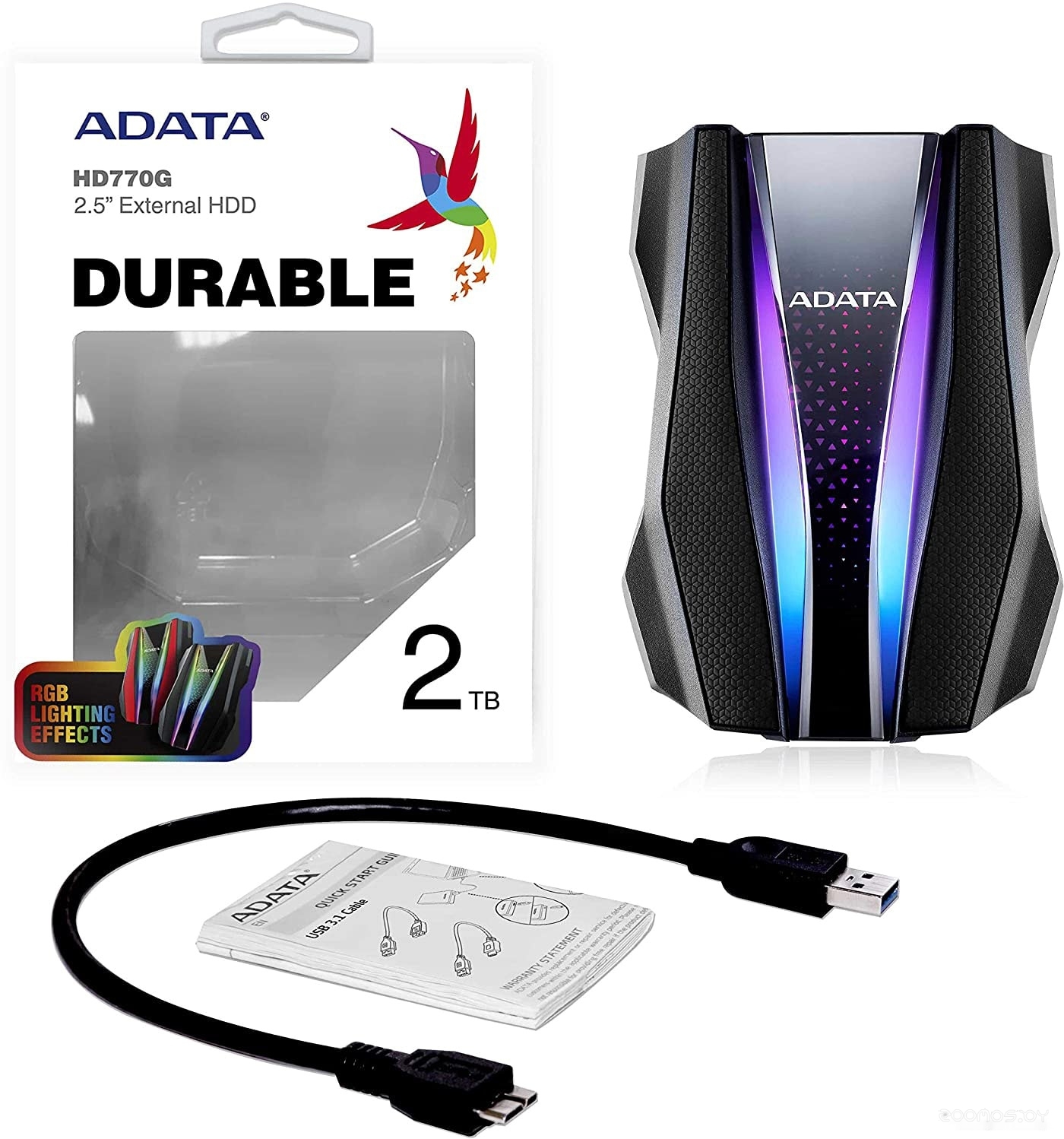 Внешний накопитель A-Data HD770G 2TB AHD770G-2TU32G1-CBK, фото 6