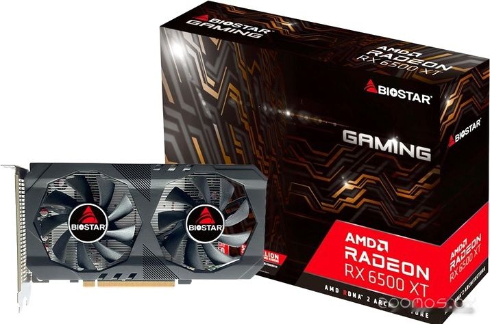 Видеокарта Biostar Radeon RX 6500 XT 4GB GDDR6 VA65X6RA46, фото 1