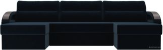 П-образный диван Лига диванов Форсайт 100812 (синий)