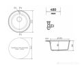Кухонная мойка Ulgran QUARTZ Nora 485-05 (бетон)