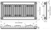 Стальной панельный радиатор Лидея ЛУ 11-306 300x600