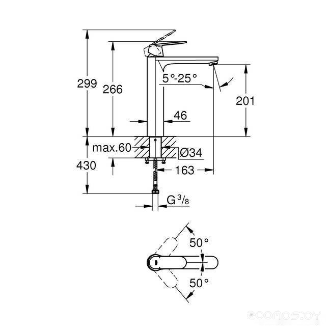 Смеситель Grohe Eurosmart cosmopolitan 23921000, фото 2