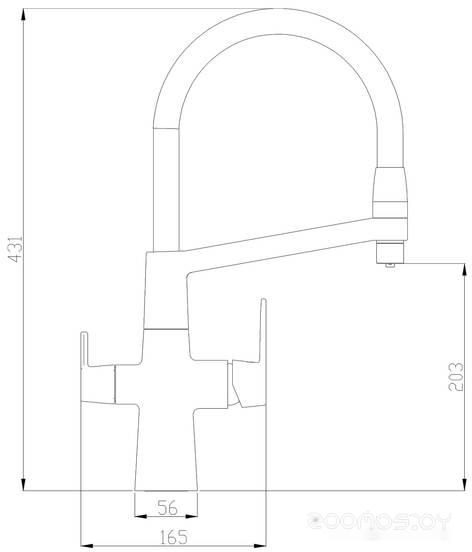 Смеситель Zorg Steel Hammer SH 818-8 хром, фото 2