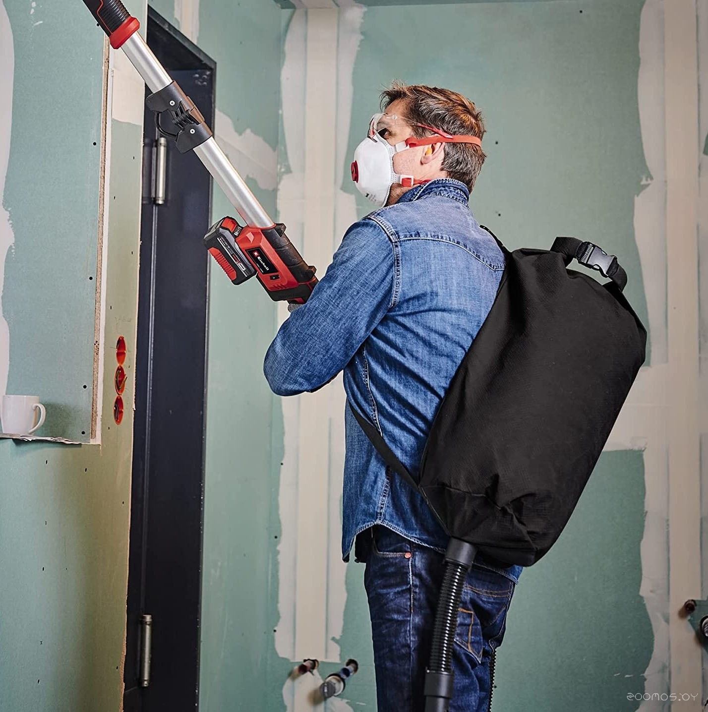 Шлифмашина для стен и потолков Einhell TE-DW 18/225 Li - Solo (без АКБ), фото 7