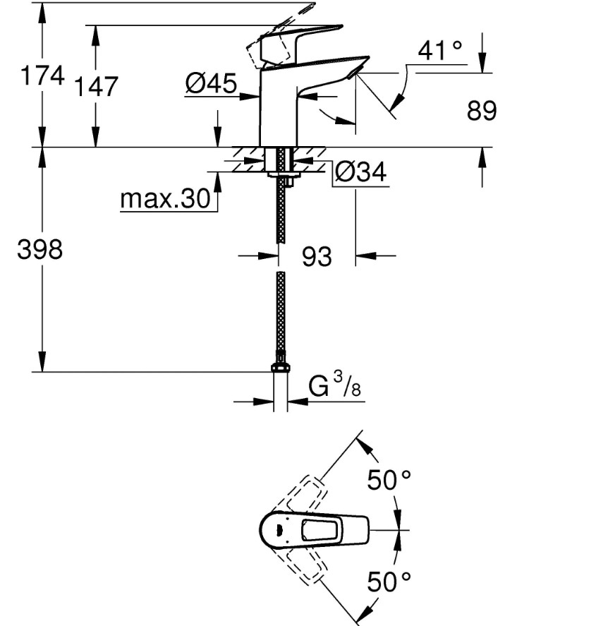 Смеситель Grohe Bauloop 23337001, фото 3