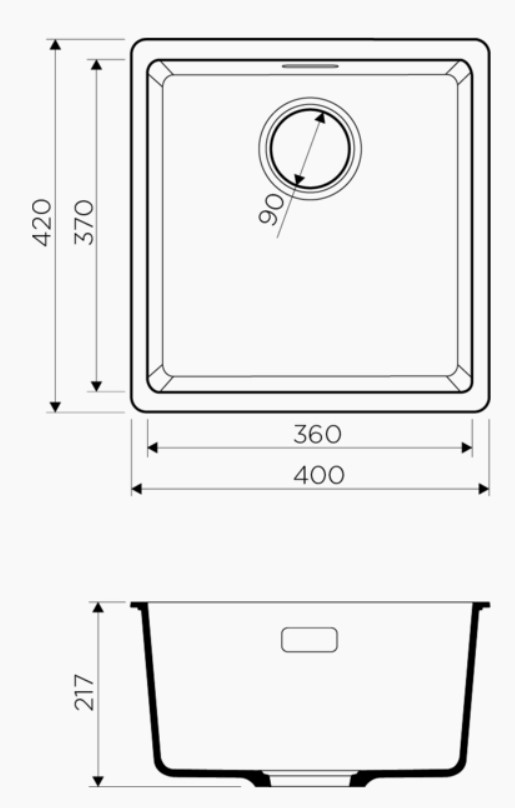 Кухонная мойка Omoikiri Kata 40-U-SA, фото 2