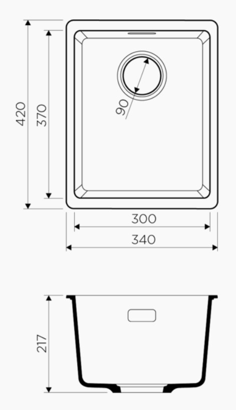 Кухонная мойка Omoikiri Kata 34-U-SA, фото 2