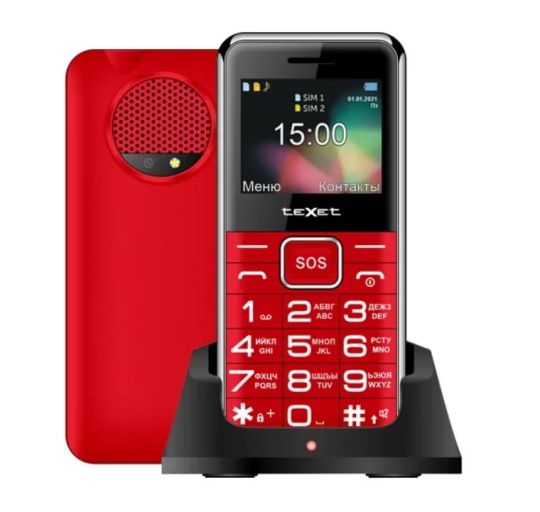 Кнопочный телефон TeXet TM-B319 (красный)