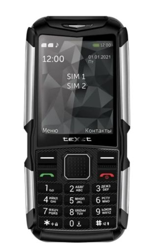 Кнопочный телефон TeXet TM-D314 (черный)