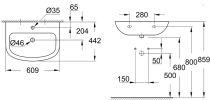 Раковина 60.9 см Grohe Bau Ceramic 39421000