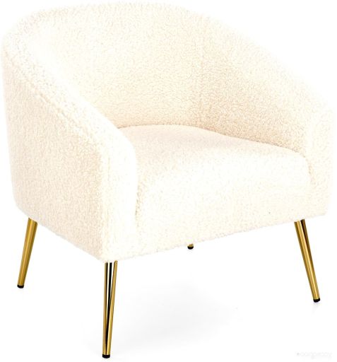 Интерьерное кресло Halmar Grifon (кремовый/золотой)